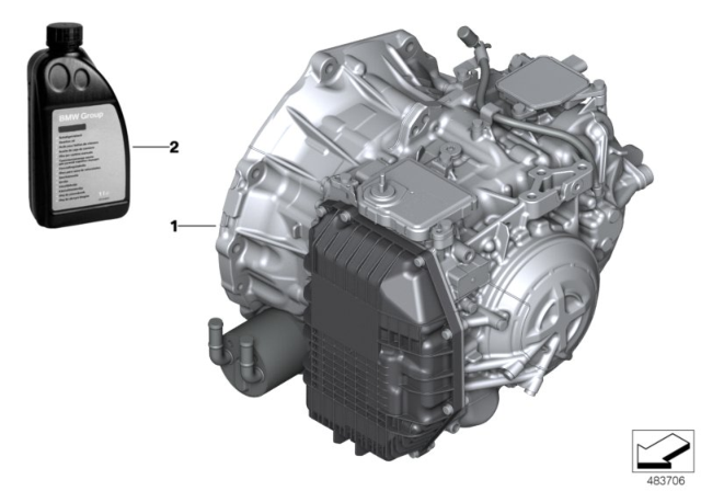 2020 BMW X2 Automatic Transmission (GA8G45AW) Diagram