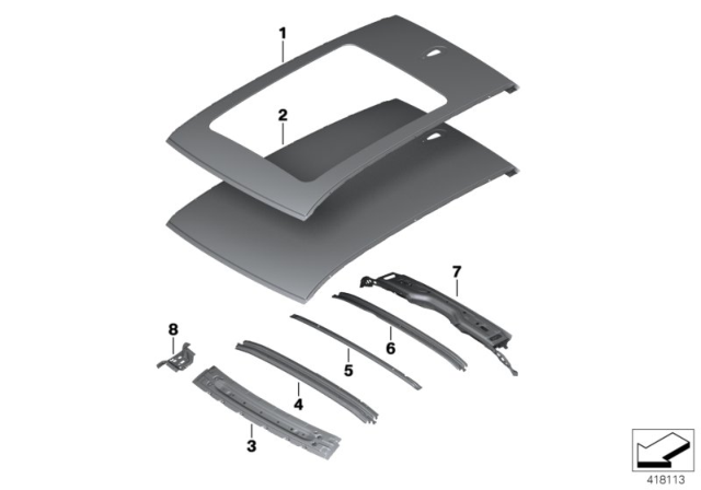 2020 BMW X1 Roof Diagram