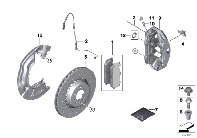 2019 BMW M2 M Sport Braking System Red Replace Front Axle Diagram