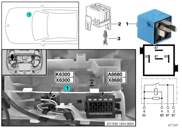 2010 BMW 335i Relay DME Diagram