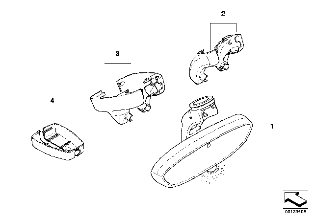 2012 BMW 135i Interior Mirror Diagram