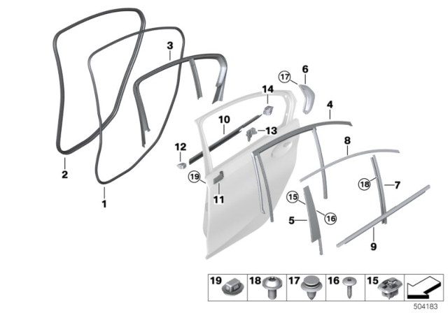 2020 BMW 330i xDrive SHAFT COVER REAR DOOR RIGHT Diagram for 51337465148