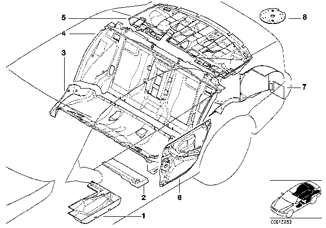 2000 BMW 528i Sound Insulating Diagram 2