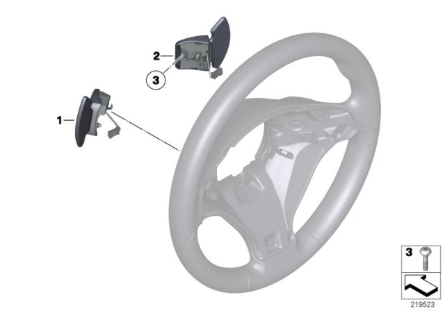 2011 BMW M3 Shift Paddles Diagram