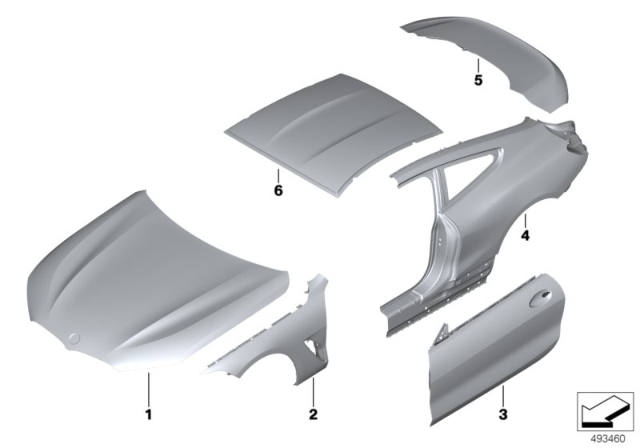 2020 BMW M8 Outer Panel Diagram