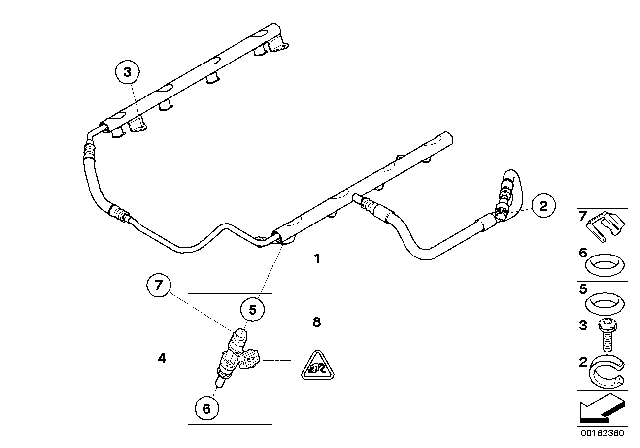 2010 BMW M3 Fuel Pipe Diagram for 13537837284
