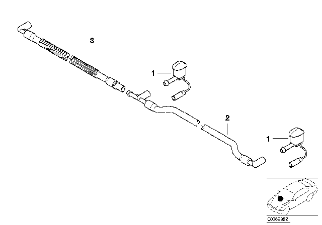 2000 BMW Z8 Single Parts For Windshield Cleaning Diagram