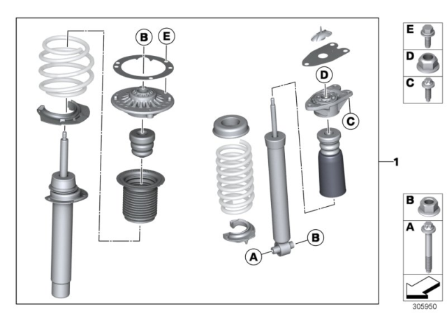 2014 BMW 328d BMW M Performance Suspension Diagram