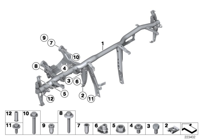 2015 BMW M6 Carrier Instrument Panel Diagram