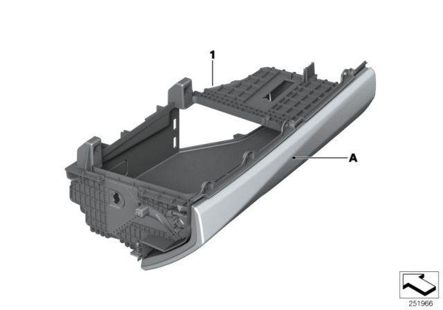 2014 BMW 535d Individual Glove Compartment Diagram