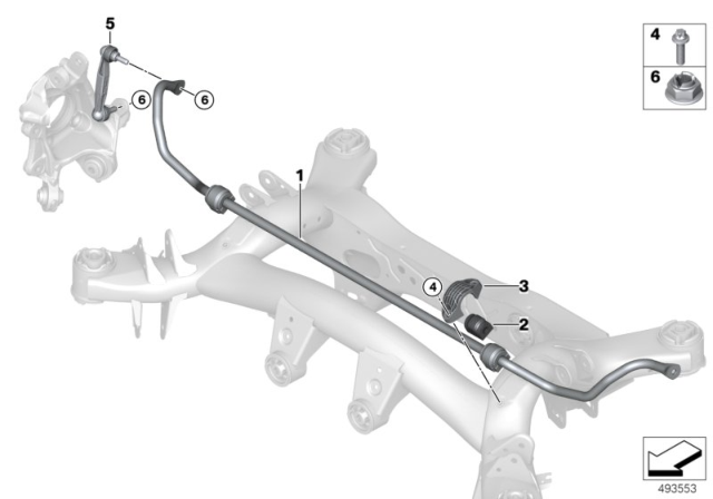 2019 BMW 330i Stabilizer, Rear Diagram