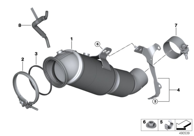 2020 BMW X5 Engine - Compartment Catalytic Converter Diagram