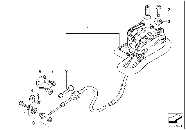 2003 BMW 325i Automatic Transmission Steptronic Shift Parts Diagram