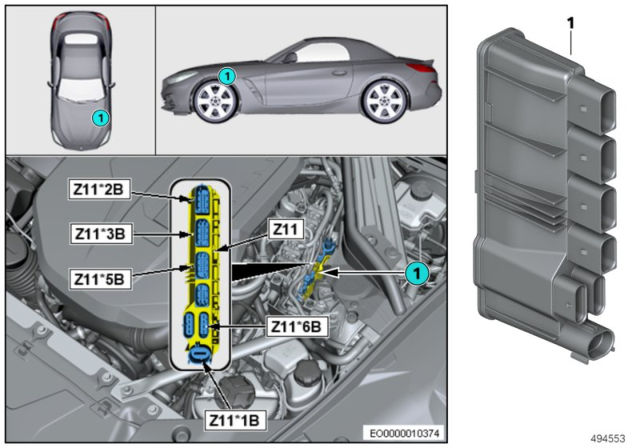 2020 BMW Z4 Integrated Supply Module Diagram