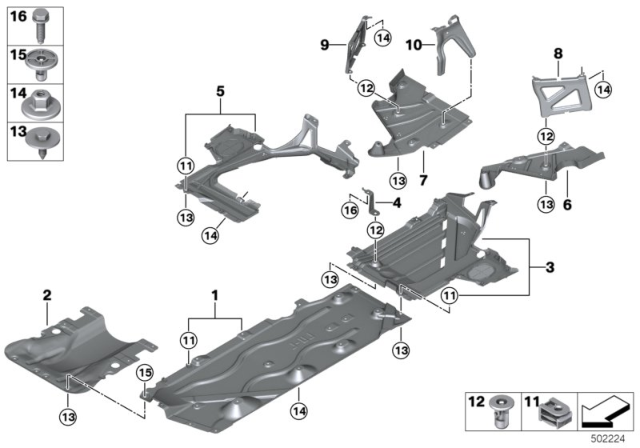 2020 BMW M235i xDrive Gran Coupe LATERAL UNDERBODY SHIELD, LE Diagram for 51759883653