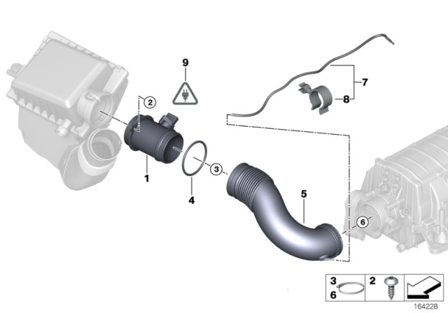 2004 BMW X5 Hot-Film Air Mass Meter Diagram