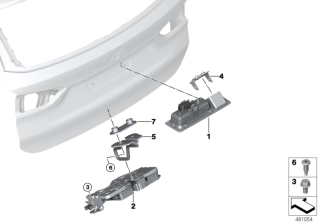 2016 BMW X1 Trunk Lid Lock Diagram for 51247383282