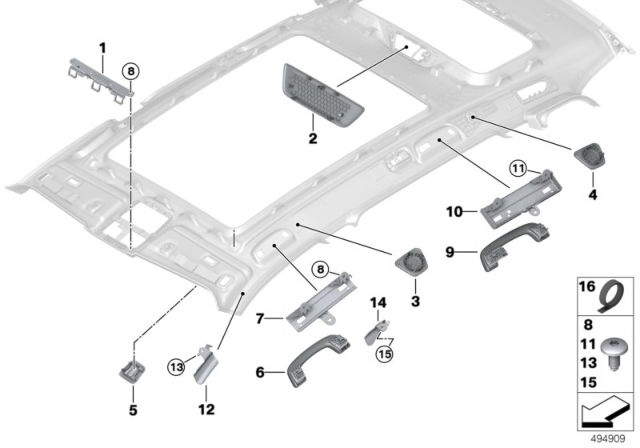 2019 BMW X7 DEFORMATION ELEMENT HEADLINE Diagram for 51447434115