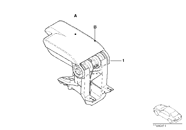 2002 BMW M3 Convertible(E46) Individual Armrest Diagram 2