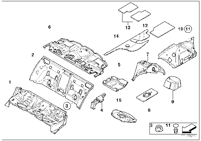 2004 BMW 745i Sound Insulating Diagram 2