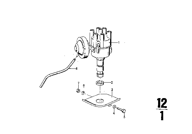 1969 BMW 2500 Distributor Diagram 1