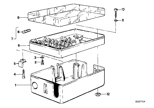 1979 BMW 528i Fuse Box Diagram for 61131362264