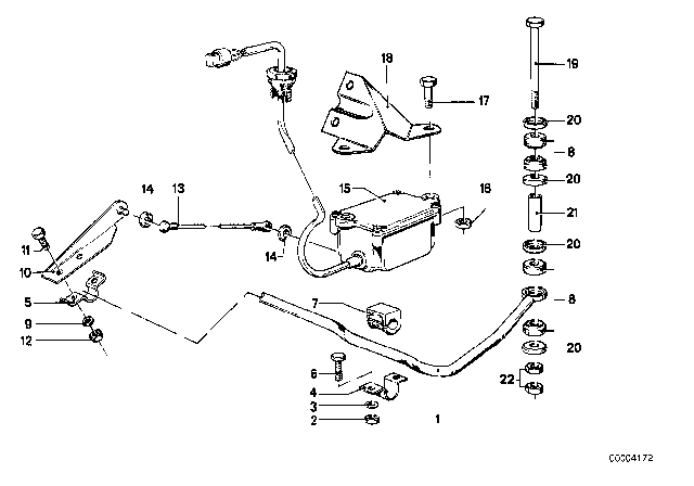 1979 BMW 733i Bow Diagram for 37121123877