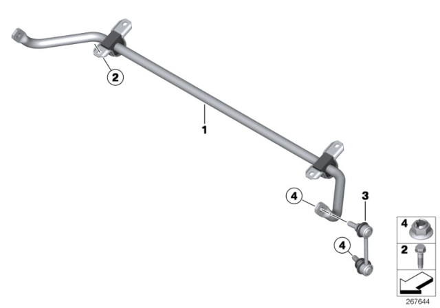 2012 BMW M6 Stabilizer, Rear Diagram