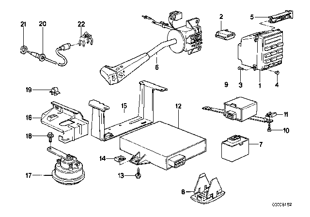 1986 BMW 635CSi On-Board Computer Diagram