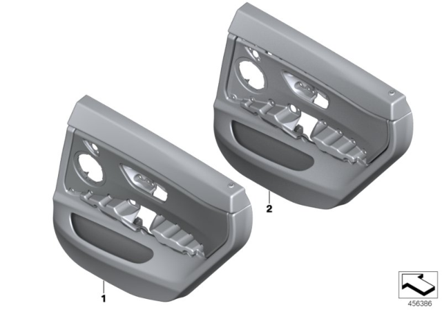 2015 BMW 435i Gran Coupe Door Trim, Rear Diagram