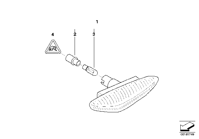 2004 BMW 530i Additional Turn Indicator Lamp Diagram