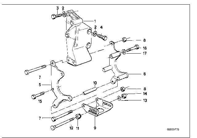 1988 BMW 735iL Hydro Steering - Vane Pump Diagram
