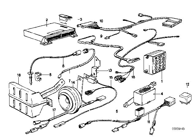 1984 BMW 733i On-Board Computer Diagram