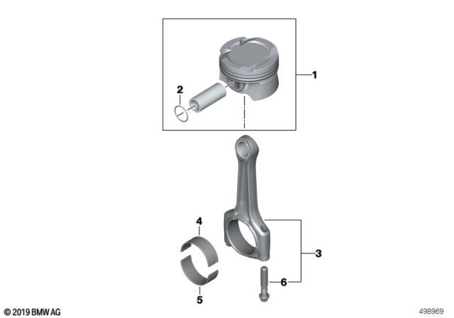 2020 BMW X3 M SET CONNECTING ROD Diagram for 11248092858