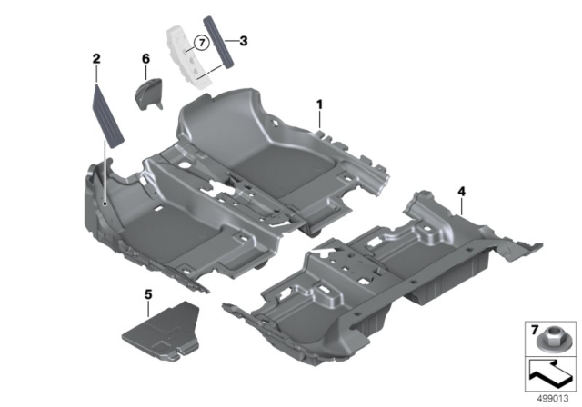 2020 BMW 228i xDrive Gran Coupe FLOOR TRIM COVER, FRONT Diagram for 51478073482