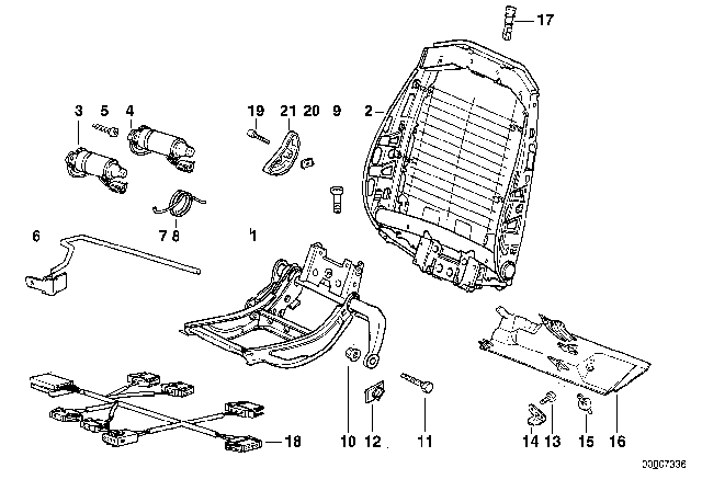 1997 BMW 318i BMW Sports Seat Frame Electrical Diagram 2