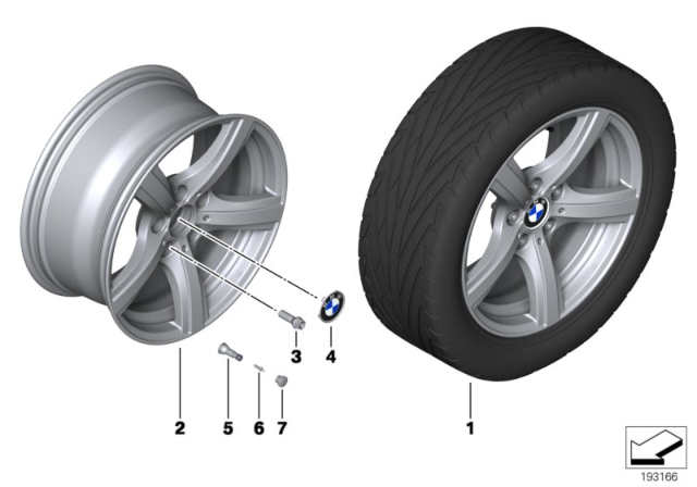 2015 BMW Z4 Light Alloy Rim Diagram for 36116785240