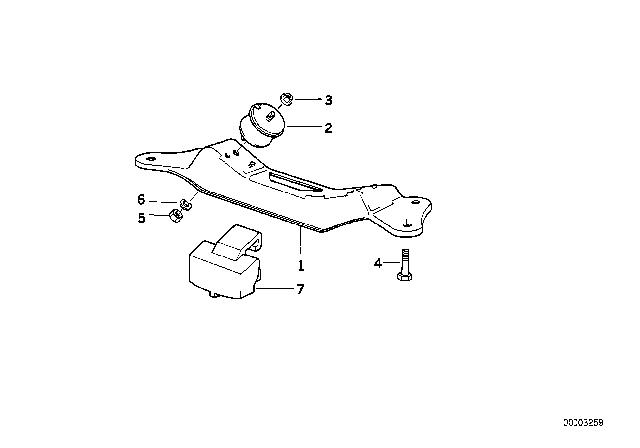 1996 BMW 840Ci Gearbox Suspension Diagram