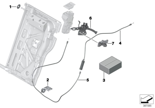 2019 BMW 340i GT xDrive Seat Rear, Backrest Locking Diagram