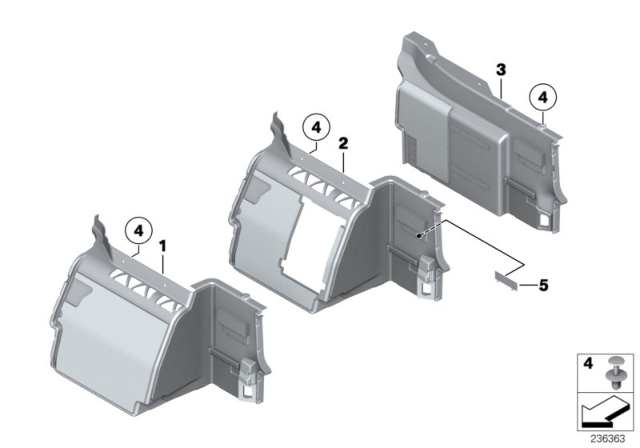 2011 BMW 750i Trim Panel, Rear Trunk / Trunk Lid Diagram 3