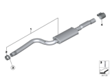 Diagram for BMW 528i Exhaust Pipe - 18307646909
