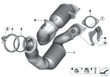 Diagram for 2008 BMW 135i Catalytic Converter - 18307553594