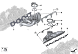 Diagram for BMW 650i Exhaust Manifold - 11628600284