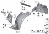 Diagram for 2012 BMW X5 Fender Splash Shield - 51717169414