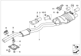 Diagram for 2003 BMW 330Ci Exhaust Pipe - 18107919236