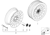 Diagram for 2000 BMW 540i Alloy Wheels - 36111095441