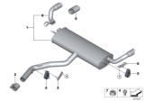 Diagram for BMW X5 Exhaust Resonator - 18307646125