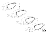 Diagram for 2007 BMW M5 Side View Mirrors - 51168040916