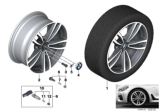 Diagram for BMW 740i xDrive Alloy Wheels - 36117850580