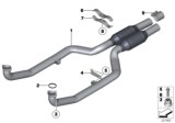 Diagram for 2011 BMW 750i Exhaust Pipe - 18307646946